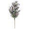 Set of 2 Decorative Lavender Eucalyptus Seed Bush with Variegated Leaves and Green Paper Wrapped Stem for Vase Arrangement and Seasonal Home Styling